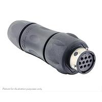 Eaton Souriau-Sunbank UTGX1JC1210S Receptacles In line receptacle, with cable gland backshell, for 10 female contacts, IP68/69K