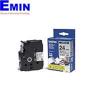 Brother Hze-M951,Printed label Black word on silver background 24mmx8M