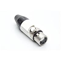 Amphenol Audio AX4F9M-AU Connectors 4P SOCKET F PLUG GLD W WHT MRK SLEEVE
