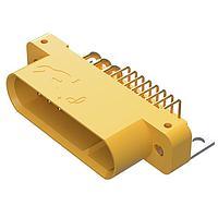 Amphenol Positronic GFSH624M4B Connectors Mixed Density Power Connector,6 size 16 and 24 size 22 contacts,Pin (Male),Right Angle Solder