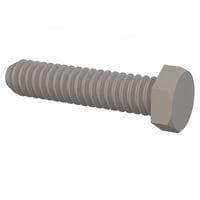 Essentra Components 010256H037 Cap Screw Hex Unslotted Bolt, #2-56 Thread, 3/8 Lg