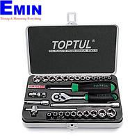 TOPTUL GCAD2901 29PCS 1/4 inch DR. 6PT Socket Set (METRIC & SAE)