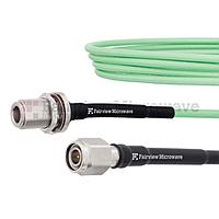 Fairview  FMCA1250 Low Loss N Female Bulkhead to TNC Male Cable LL142 Coax and RoHS with LF Solder