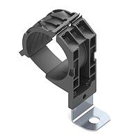 HellermannTyton 151-01519 Ratchet Clamp Ratchet P-Clamp, 1.38 - 2.01" Bundle Dia, 90 Short, 0.41" Hole Dia, PA66HIRHSUV/ST/ZN, Black, 160/ctn