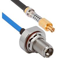 Amphenol SV Microwave FV67SMPM-085-MS24-120 RF Cable Assemblies VITA 67.1/2 SMPM to 2.4mm STR M 12"Cable