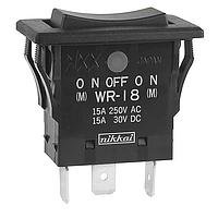 NKK Switches WR18AF/CUL Rocker Switches Series WR Environmentally Seal