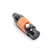 Amphenol Audio AX5FB3M Connectors 5P SOCKET F PLUG BLK W ORG MRK SLEEVE