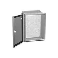 Hammond Manufacturing EJ1264 Hinged Cover Eclipse Junior encl w/ panel - 12 x 6 x 4 - Steel/Gray - N4,12