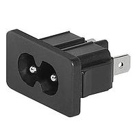 Schurter 4300.0105 Inlets APPLIANCE INLET C8 QUICK CONNECT TERMNL