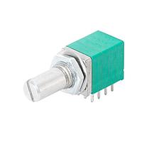 Same Sky (formerly CUI Devices) PTN094-H20115PB Potentiometers 9.5mm, horizontal, 4 gang, 20K ohm, 15mm slotted shaft, linear