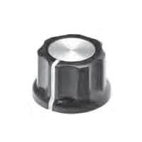 P&B PKES55056F Cylindrical Knob with Skirt 1/4" FLUTED KNOB W/SKIRT