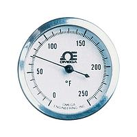 OMEGA Q-0-200F--10-90C-21/2-1/2 1.16 in Dial Bimetal Thermometer with Handheld and NPT options (200 °F, 1/2 in, NPT Male, 2.5 in)