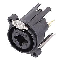 Amphenol Audio ACJC6AV BULK Receptacles 1/4" XLR Chassis Mount C Type Vertical PCB Stereo Non-switching XLR Ground Latch
