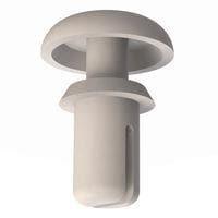 Essentra Components 27SR118180 Snap Rivet Snap Rivet, .123-.127 Hole, .075-.120 Panel Thk