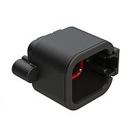 Amphenol SINE Systems ATP04-6P-BM14 Connectors 6 Position, PCB Receptacle, Pin, Board Mount, 180 Straight, Screw Boss, Tin Contact Plated, Potting, Black