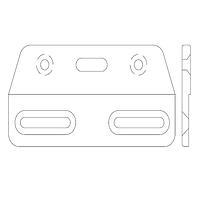 Hammond Manufacturing 1591F1BK-2 Flanged Enclosure Plastic Flange Kit Pack 2