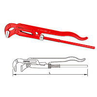TOPTUL DDAF1A32 Pipe Wrench 90° Swedish (1inch, L=335mm)