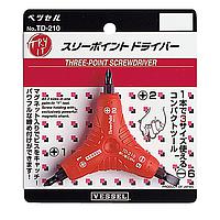 Vessel TD-210 3-Point Cross Screwdriver