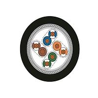 HARTING 09456000555 Cat 6a Cable - Cat6a, 4x2xAWG26/7, PUR black, 20m ring