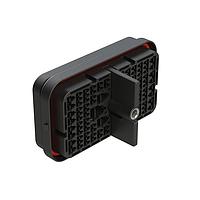 Amphenol SINE Systems ARB12-102PDR-L018 Connectors 102 Position Receptacle with Flange, Reduced Diameter Seal, Keyed D, Black