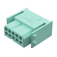 Amphenol Positronic DF10F00/AA Connectors DragonFly Gold Plating 10 Pos Wire 20 AWG Copper Alloy Female Straight Angle 2R