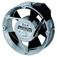 Sanyo Denki 109-371-30 Axial Axial Fan, 172x51mm Round, 100VAC, Sensor Volt 9.6VDC-14.4VDC for 12VDC, Alarm