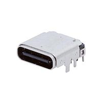 Same Sky (formerly CUI Devices) UJ32-C-V-G-FMT-1-P24 USB Type C Type C, 3.2, Vertical, Gold plated 3u, F Splint Mount, PCB 0.8mm ,24 pin, EMI