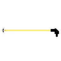 BIVAR SZR1-10.00-F4P54-4 Flexible Light Pipes with LEDs 10 Inch, Yellow Fiber, Clear Lens, IP54