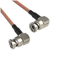 Amphenol RF 095-850-251-024 RF Cable Assemblies BNC Right Angle Plug to BNC Right Angle Plug RG-142 50 Ohm 24 Inches (610 mm)