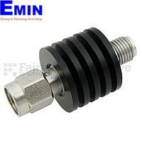 Fairview  SA18S5W-06  6 dB Fixed Attenuator SMA Male To SMA Female Up To 18 GHz Rated To 5 Watts With Black Aluminum Heatsink Body