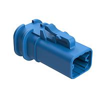 Amphenol SINE Systems ATP06-4S-OMBLU Connectors 4 Position Plug, Socket, Overmold Compatible, Standard Diameter Rear Seal, Blue