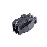 Molex 203632-0400 Plug Housing Dual Row 4 Ckt Panel Mounts Black