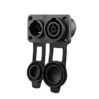 REAN RRAC3MF-X-010-0 Receptacles Receptacle - duplex male/female - power in/out - 1/4" flat tab terminals