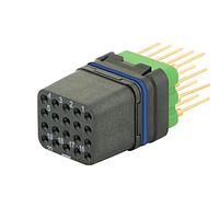 Eaton Souriau-Sunbank 8MQ2M2022UAES046S Modular Connectors - Push Pull MQuick module, sealed, with female straight PCB contacts, delivered with cap