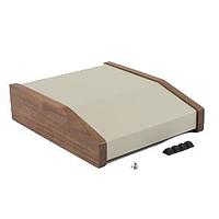 Hammond Manufacturing 1456FH2WHCWW Sloped 15 Degree Sloped Box 8.5x6.5x2"WalnutSid