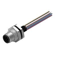 Wurth Elektronik 643452100608 Plugs WRCIRC M12 Screw Coding A Panel + Wires Panel + Wires Metal with Front Panel Nut PG9 Male connector, polarity 8