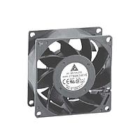 Delta Electronics, Inc. FFB0824HHE-R00 Tubeaxial Tubeaxial Fan, 80x38mm, 24VDC, Ball Bearing, 3-Lead Wires, Locked Rotor Sensor