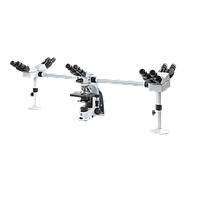 Meiji Techno MT-60/TH-5 Five-Headed Biological Microscope (4X, 10X, 40X, 100X)