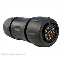 Eaton Souriau-Sunbank UTS1JC1492S Receptacles Plastic in line receptacle, with cable gland backshell, for 12 female contacts, IP68/69K