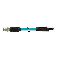Murrelektronik 7700-51101-S4X0200 Ethernet Cables / Networking Cables M12 male 0 X-cod. / RJ45 male 0 Gigabit, TPE 4x2x26AWG SF/UTP CAT6a bu UL/CSA, CMR 2m