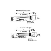 OMEGA MTS-3180E2/480V/3P Stainless Steel Immersion Heater 2.5 in NPT Process Water (18 kW, 51 W/in²)