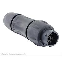 Eaton Souriau-Sunbank UTSX1JC128P Receptacles In line receptacle, with cable gland backshell, for 8 male contacts, IP68/69K