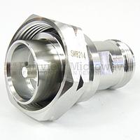 Fairview Microwave SM8214 Low PIM 7/16 DIN Male to 4.1/9.5 Mini DIN Female Adapter (6 Ghz)