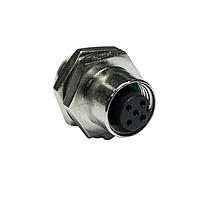 Amphenol LTW M12A-06PFFS-SH8001 Circular Metric Connectors M12 Circular Metric Connector, A Code, Metal, 2A, 06 pins, Female Connector, Female Contact, Hexagonal, PG9, Screw Thread, Solder, Receptacle, Rear Fastened, Panel Thickness 4.5, IP68 / IP69K