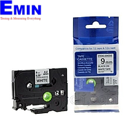 Brother Hze-M931,Printed label Black word on silver background 12mmx8M