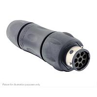 Eaton Souriau-Sunbank UTGX1JC128SW Receptacles In line receptacle, with cable gland backshell, for 8 female contacts, IP68/69K, keying W