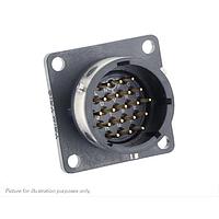 Eaton Souriau-Sunbank UTGX014E19PY Receptacles Square flange receptacle, without backshell, with 19 male solder contacts, IP68/69K in unmated conditions, keying Y