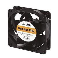 Sanyo Denki 9LG1448M1D001 Axial Axial Fan, 140x140x38mm, 48VDC, Ribless, Long Life 180Khr, 3xWire, Lock Sensor