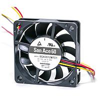 Sanyo Denki 9GA0612M701 Axial DC Axial Fan, 60x60x15mm, 12VDC, Low Power, Tachometer