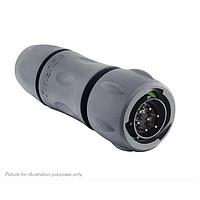 Eaton Souriau-Sunbank UTSX6JC10E7PW Plugs Plug, with cable gland backshell, with 7 male solder contacts, IP68/69K in unmated conditions, keying W